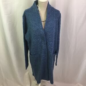 Lisa Rinna Collection Cozy Duster Horizon Blue XS